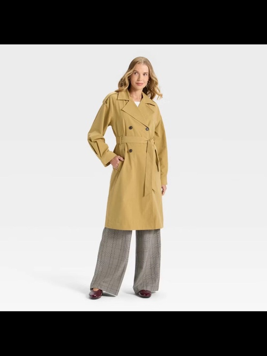 a new day Jackets & Blazers - A New Day Classic Double-Breasted Trench Coat L NWOT